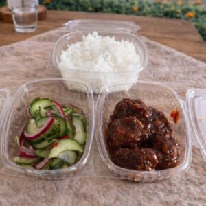 Menu 1 (Indonesische ketjap gehaktballetjes)